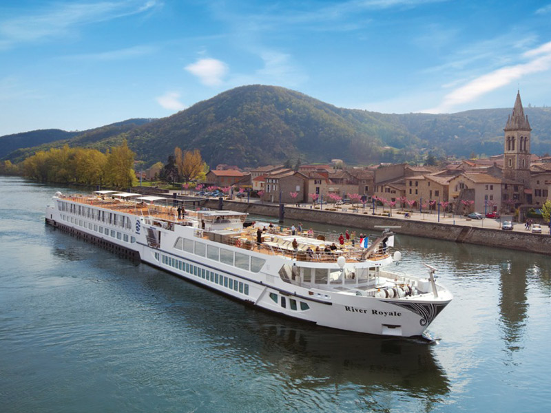River cruise ship on a European river